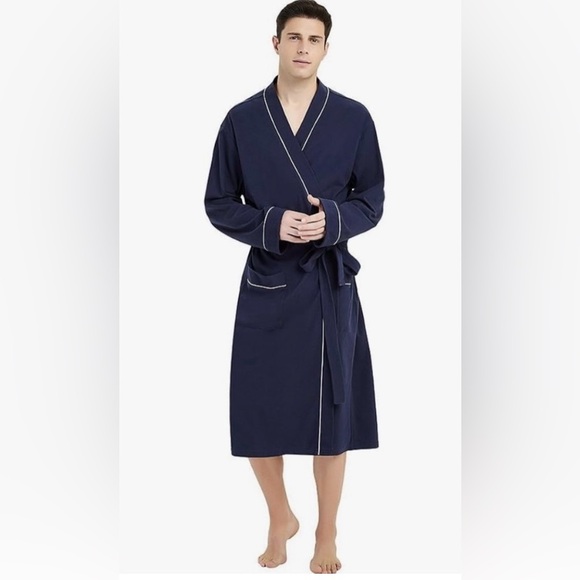U2SKIIN Mens 100% Cotton Lightweight Knit Bathrobe; Size 2XL/3XL (48-52) - Picture 1 of 12